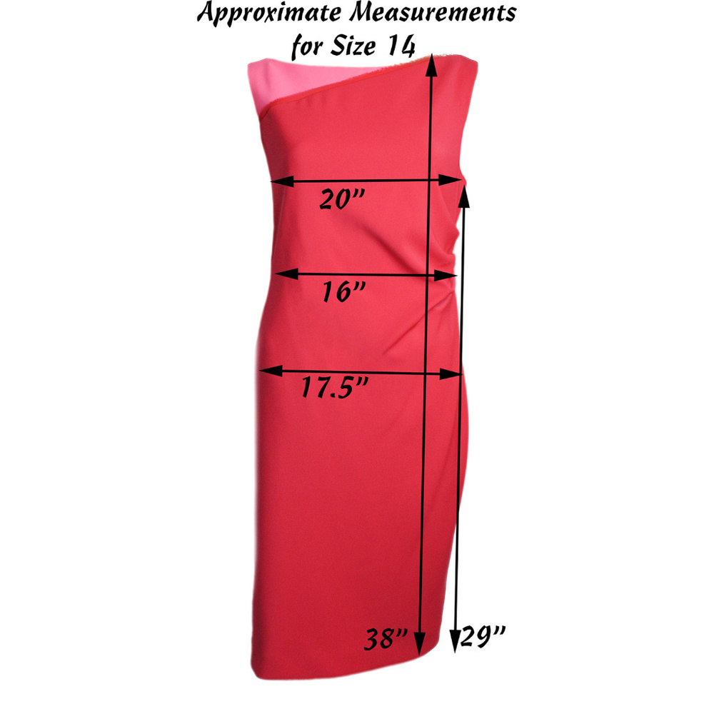 Tahari Dress Hattie Ruched Waist Red Flame - Picture 6 of 7